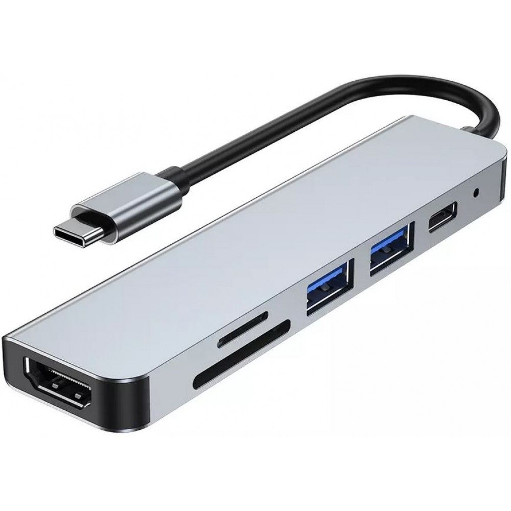 Hub USB-C 6 en 1 multi-ports aluminium Docking Station MacBook 4K