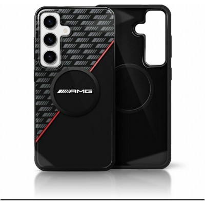 Coque Samsung Galaxy S25 - AMG Red Stripe MagSafe - Noir