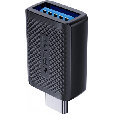 Acefast J1 - Adaptateur USB-A 3.0 (femelle) vers USB-C 3.0 (m&acirc;le) 5Gb/s - Noir