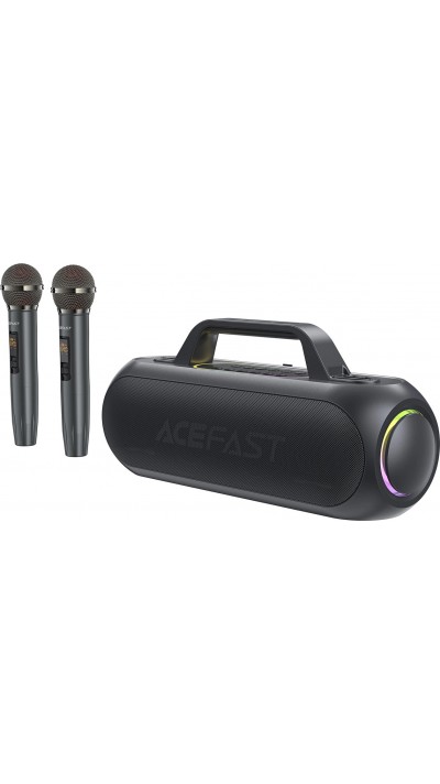 Acefast K1 - Haut-Parleur Bluetooth sans fil Karaoke avec 2 microphones - Noir