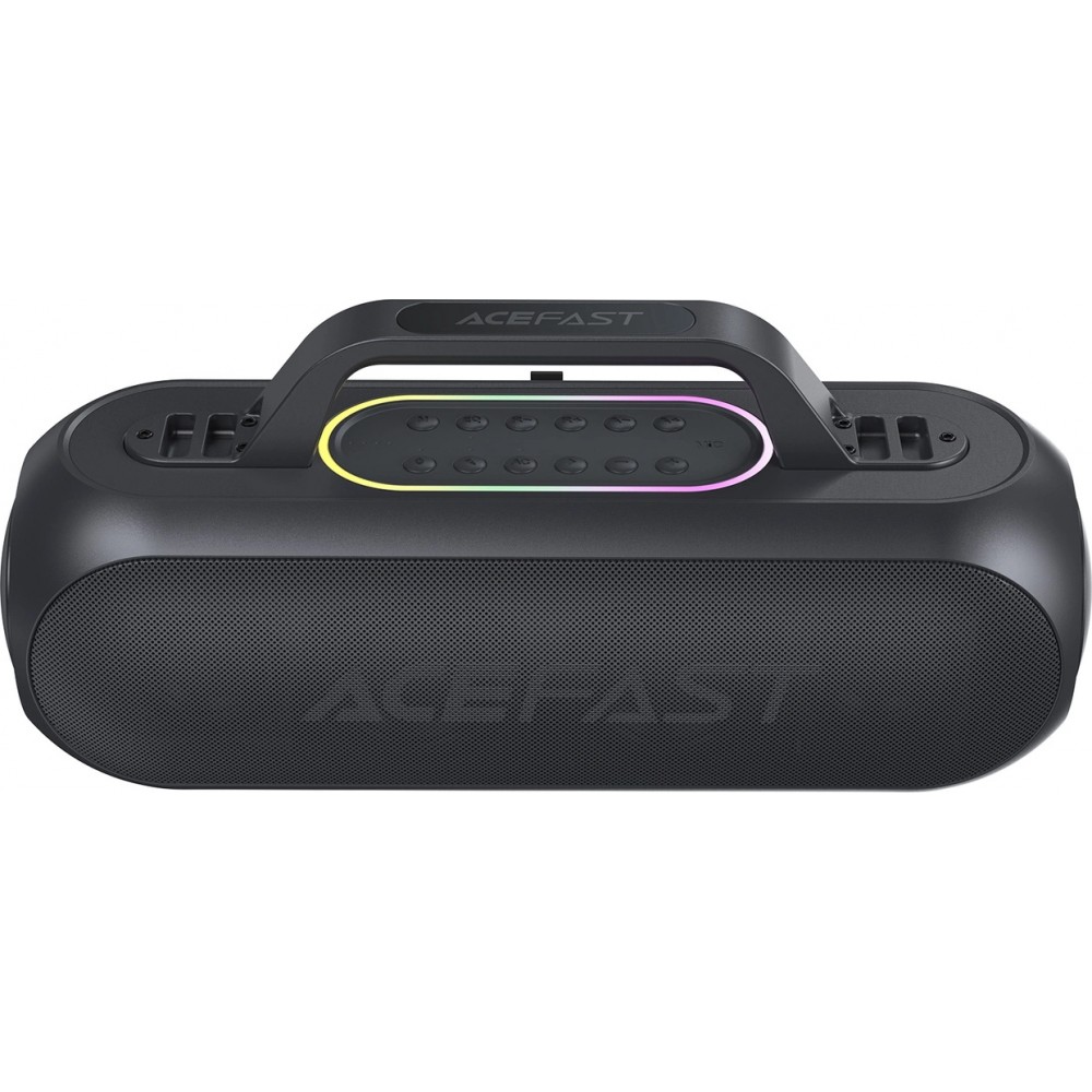 Acefast K1 - Kabelloser Bluetooth Karaoke Lautsprecher mit 2 Mikrofonen - Schwarz