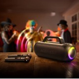 Acefast K1 - Kabelloser Bluetooth Karaoke Lautsprecher mit 2 Mikrofonen - Schwarz