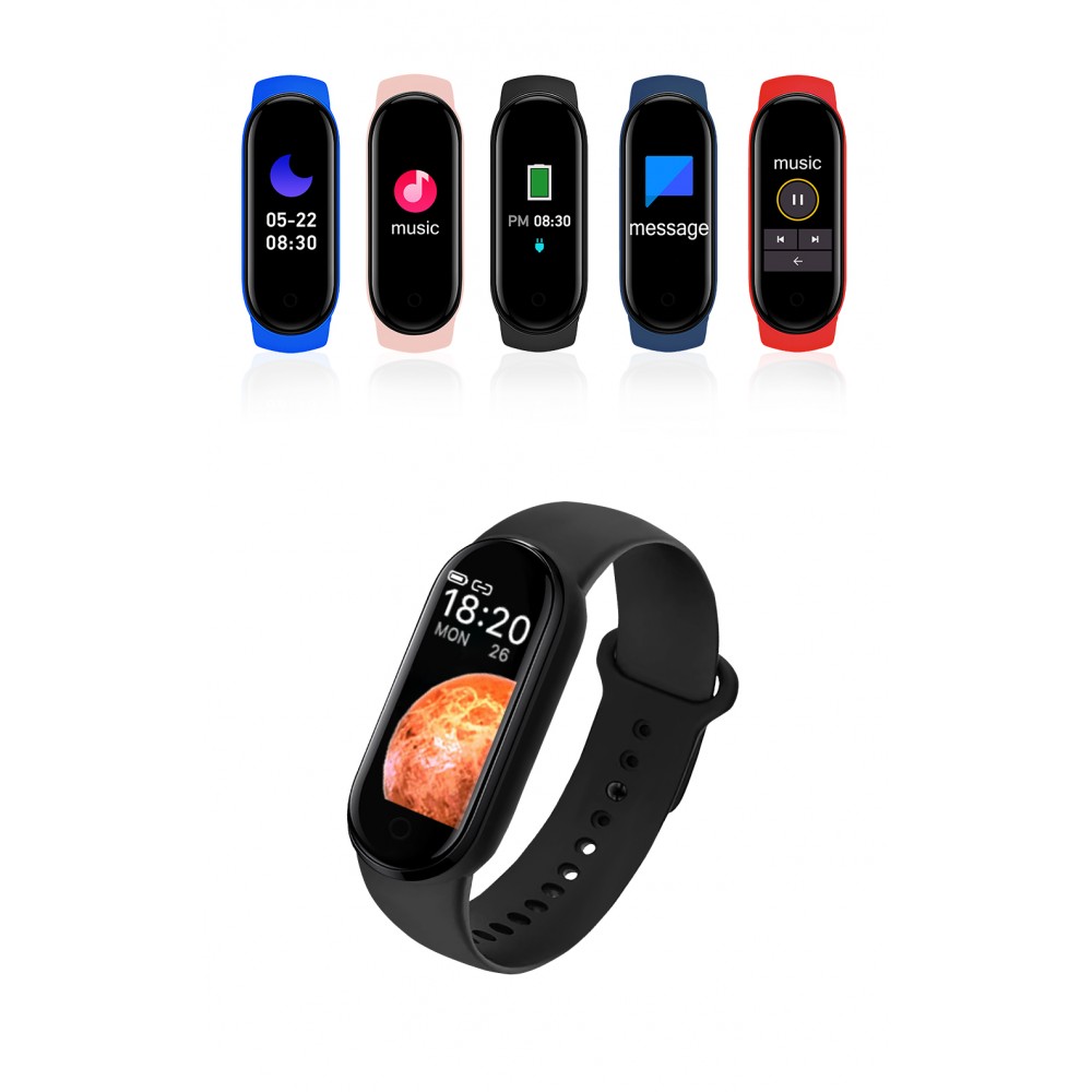 Active Fitness Tracker M7 - Bracelet sportif intelligent Montre connectée Bluetooth - Noir