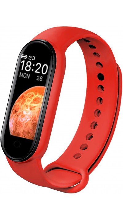 Active Fitness Tracker M7 - Bracelet sportif intelligent Montre connectée Bluetooth - Rouge