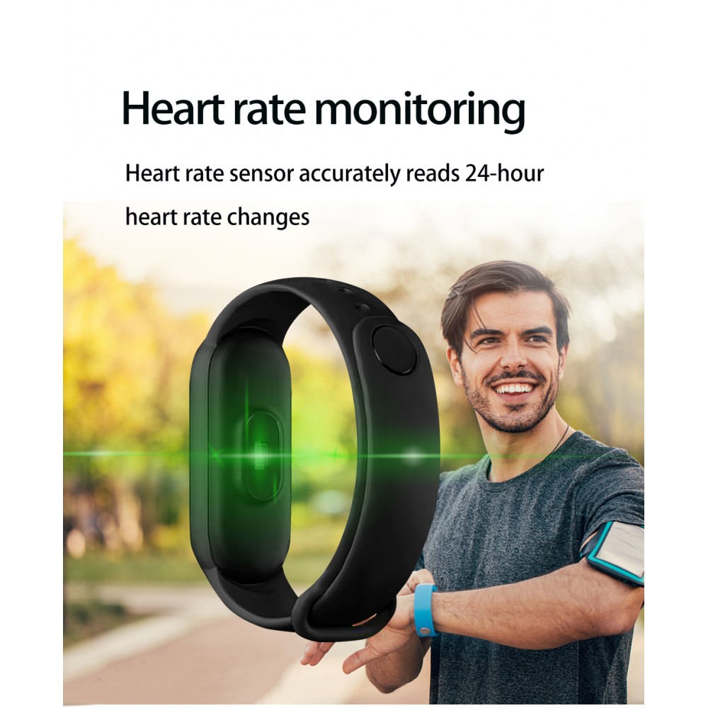 Active Fitness Tracker M7 - Bracelet sportif intelligent Montre connectée Bluetooth - Rouge