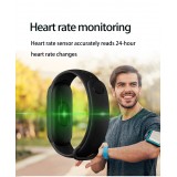 Active Fitness Tracker M7 - Bracelet sportif intelligent Montre connectée Bluetooth - Rouge