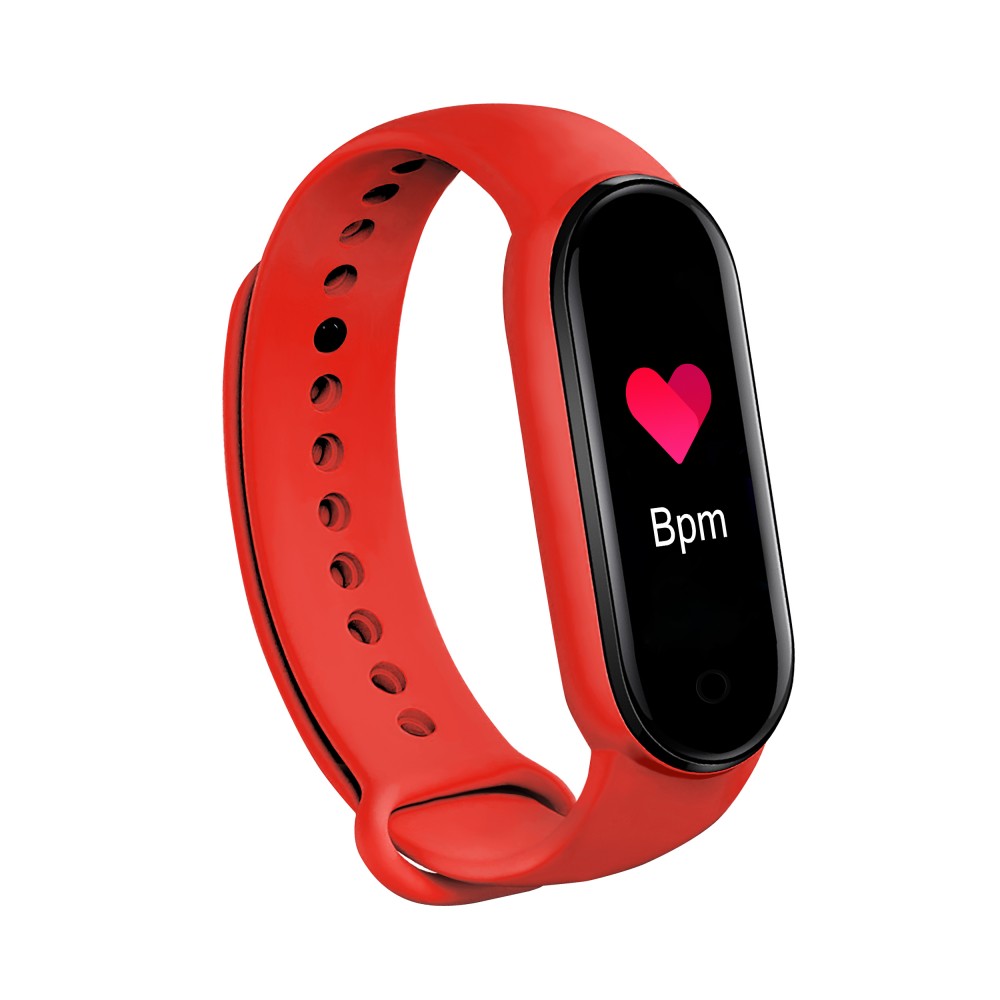 Active Fitness Tracker M7 - Bracelet sportif intelligent Montre connectée Bluetooth - Rouge