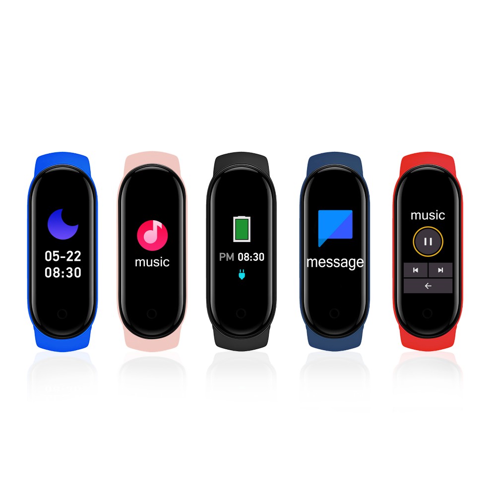 Active Fitness Tracker M7 - Bracelet sportif intelligent Montre connectée Bluetooth - Rouge