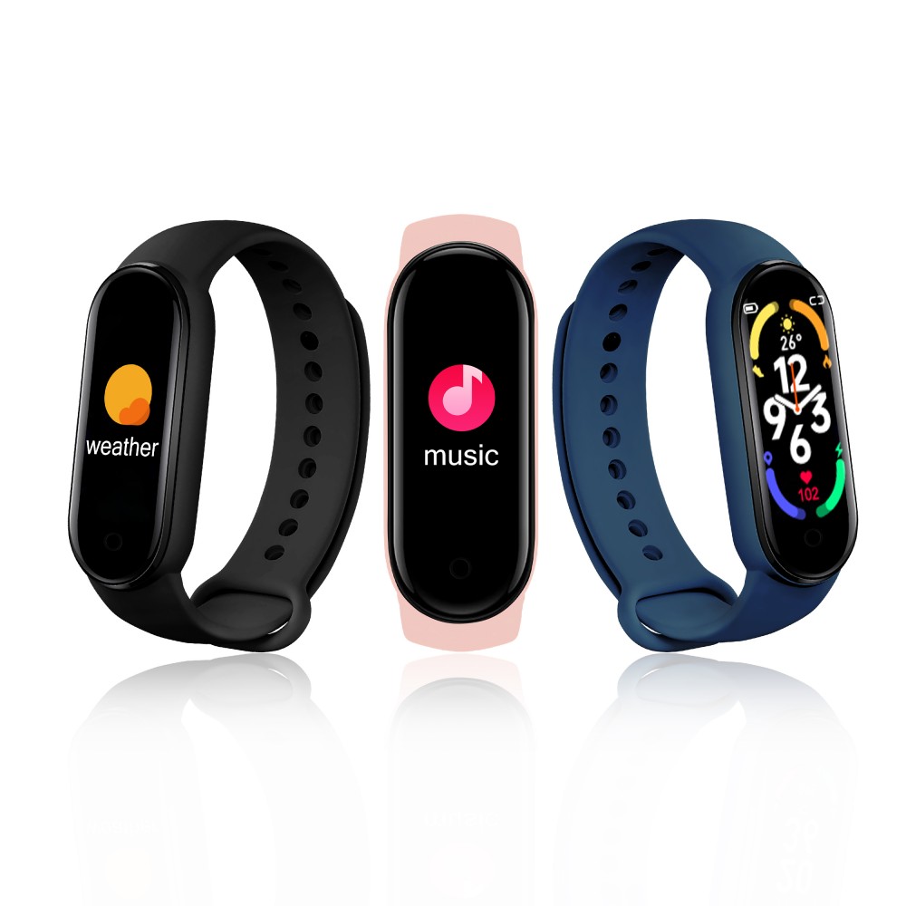 Active Fitness Tracker M7 - Bracelet sportif intelligent Montre connectée Bluetooth - Rouge