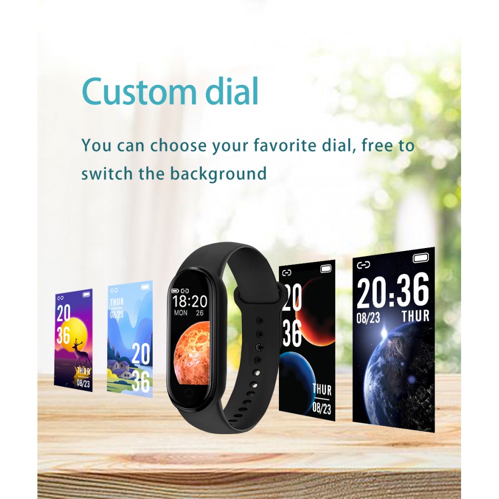 Active Fitness Tracker M7 - Bracelet sportif intelligent Montre connectée Bluetooth - Rouge