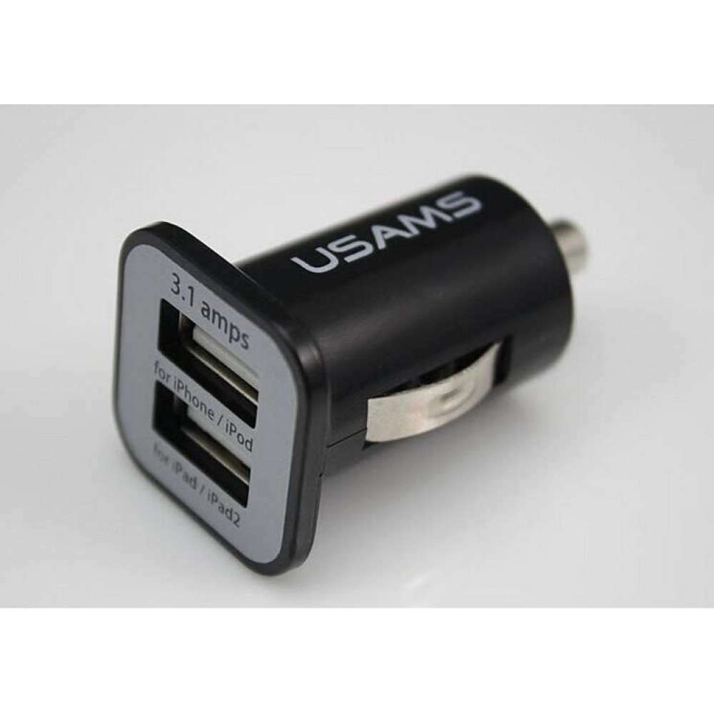 Adaptateur allume-cigare à double prise USB-A / 3.1 ampères