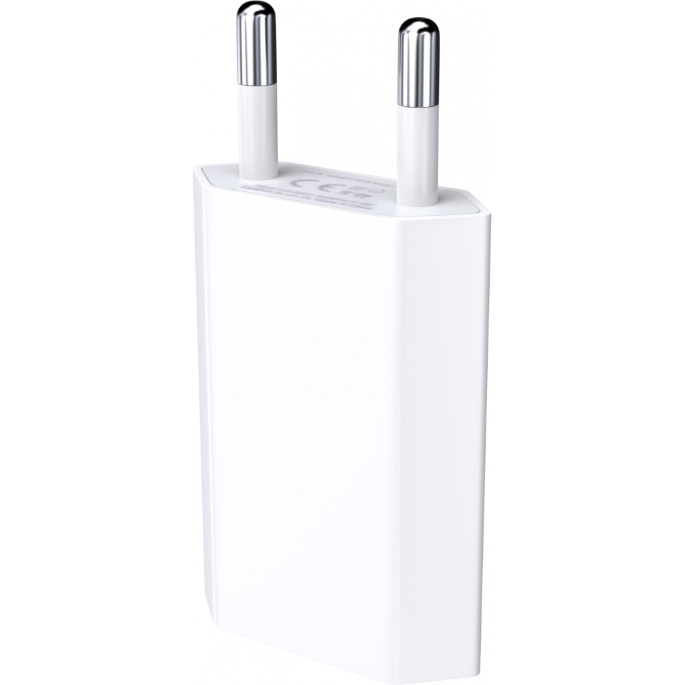 Adaptateur chargeur mur USB 5W secteur suisse - Blanc