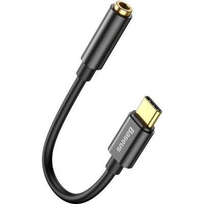 Adaptateur Baseus L54 pour écouteurs USB-C / mini jack 3.5mm DAC 24 bit 48 KHz - Convertisseur Audio Numérique Haute Résolution - Noir