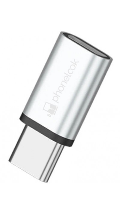 Adaptateur Lightning (entrée) vers USB-C pour iPhone 15 - PhoneLook - Argent