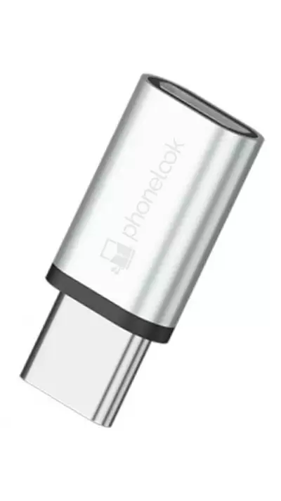 Adapter Lightning (eingang) zu USB-C für iPhone 15 - PhoneLook - Silber