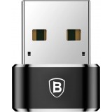 Baseus Mini USB-C zu USB-A Adapter kompakt schnellladefähig vielseitig - Schwarz