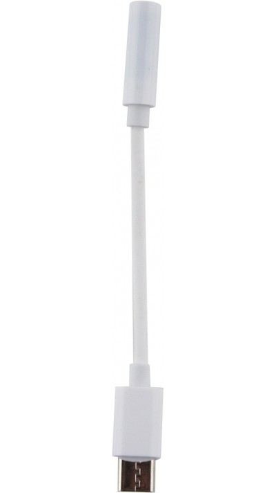 USB-C zu AUX 3.5 mm Adaptater - Audio Anschluss Smartphone/Laptop/Tablet - Weiss