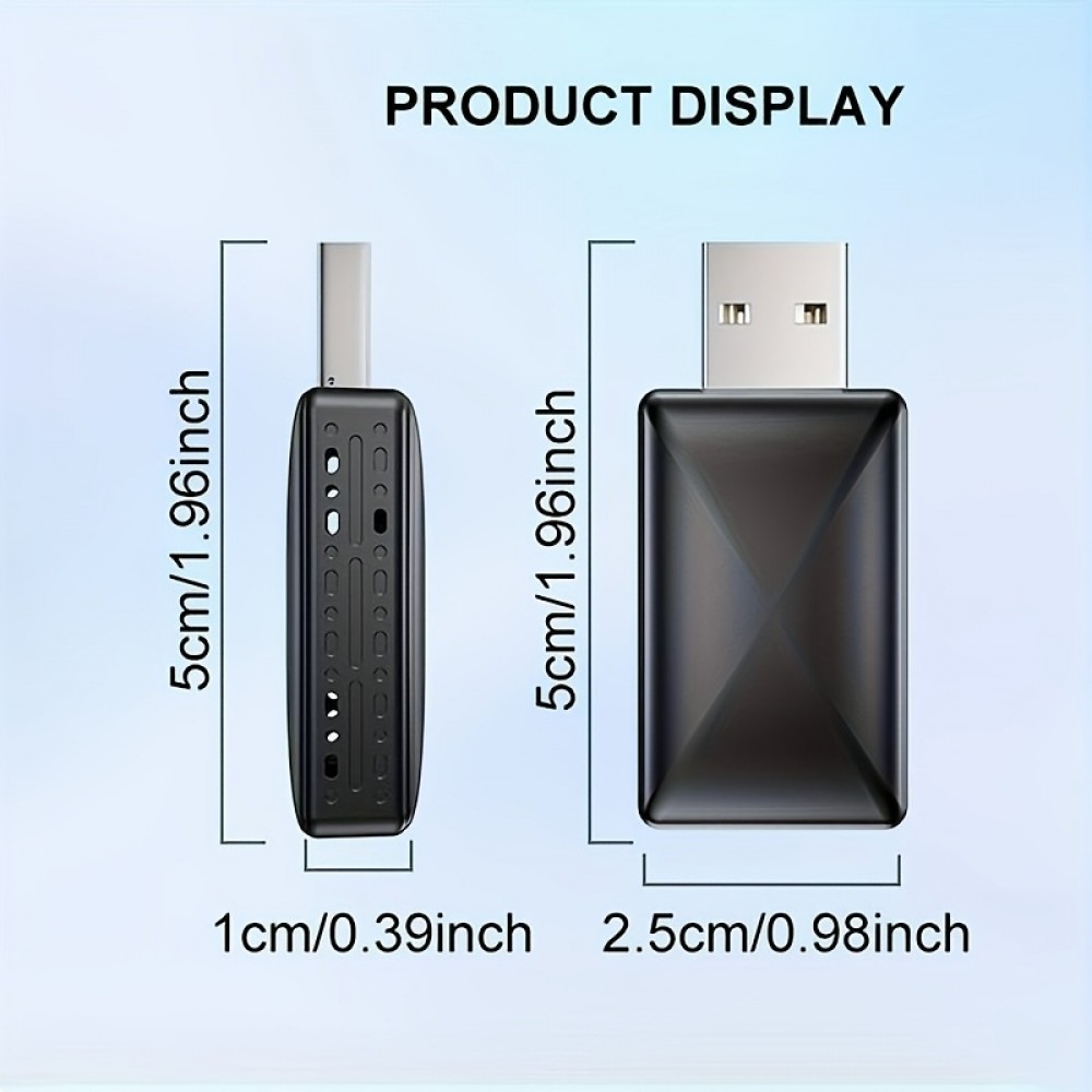 USB Drahtlos CarPlay Android Auto 2-in-1 Adapter Plug and Play Niedrige Latenz Wi-Fi Kompatibel