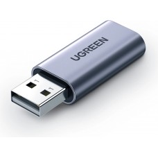 Adaptateur audio Ugreen CM383 pour écouteurs et haut-parleurs - Gris
