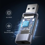 Adaptateur audio Ugreen CM383 pour écouteurs et haut-parleurs - Gris