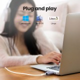 Adaptateur audio Ugreen CM383 pour écouteurs et haut-parleurs - Gris