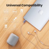 Adaptateur audio Ugreen CM383 pour écouteurs et haut-parleurs - Gris