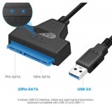 Adaptateur câble USB 3.0 discque dur SSD SATA III - Noir