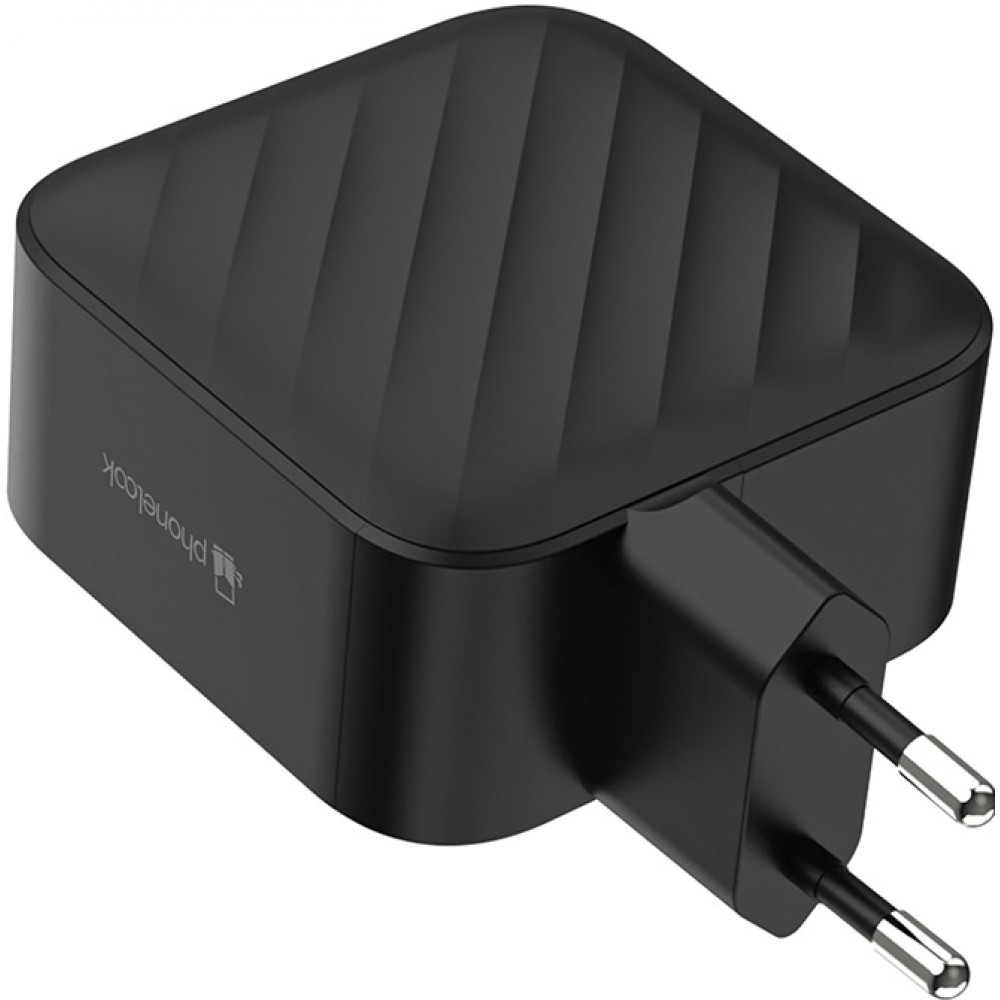 Adaptateur chargeur secteur GaN 100W 3x USB-C et 1x USB-A (Power Delivery) - PhoneLook - Noir