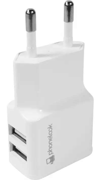 Ladegerät Netzadapter Doppel USB-A 10W PhoneLook - Weiss