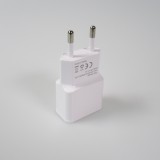 Adaptateur chargeur secteur double USB-A 10W PhoneLook - Blanc