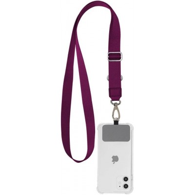 Universal Halsband Adapter für Smartphone-Hüllen, Schlüsselanhänger, Kameras und mehr - Violett