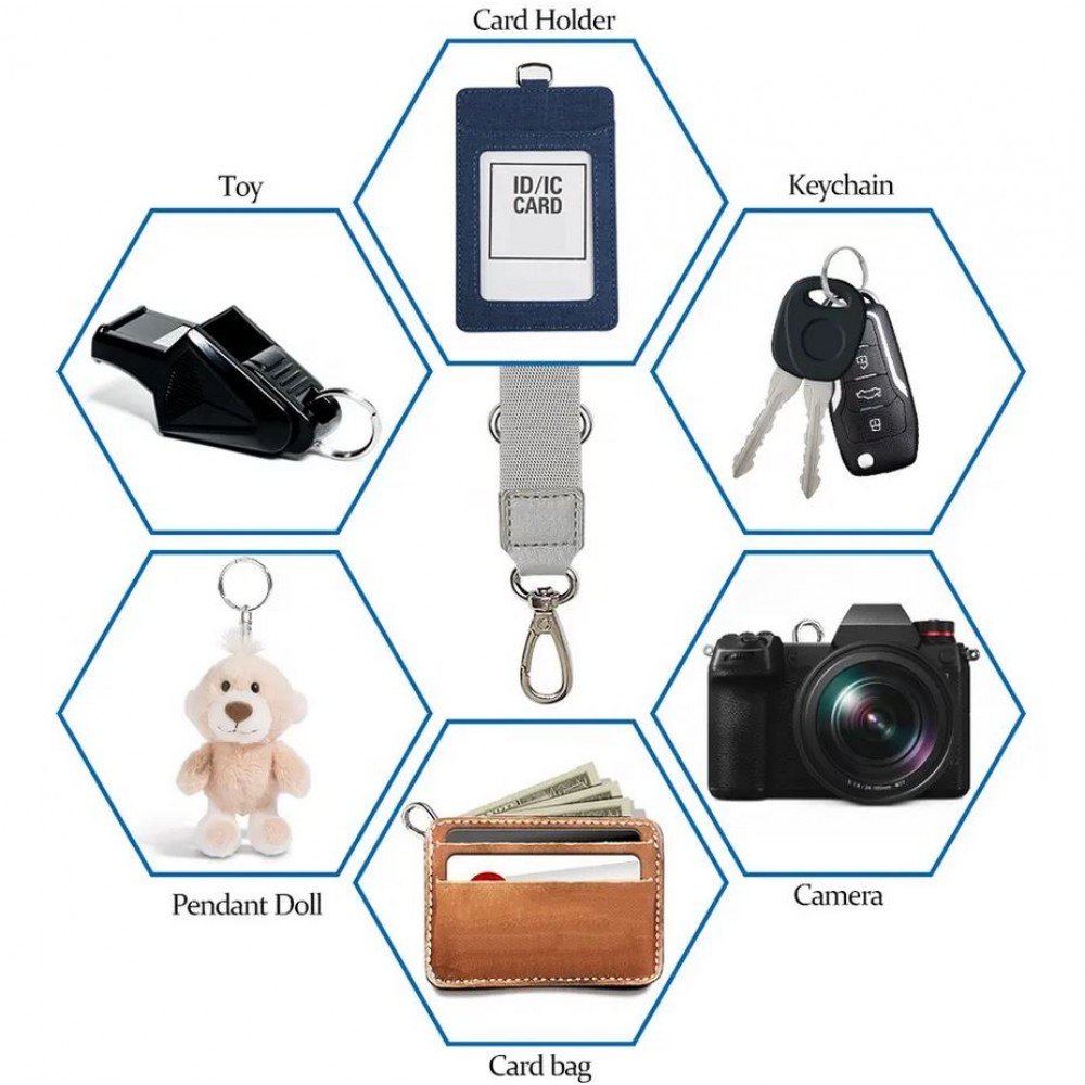 Adaptateur de lanière universel pour les coques de smartphone, les porte-clés, les appareils photo et plus - Violet