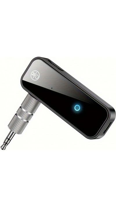 Adaptateur sans fil Bluetooth 5.0 double fonction émetteur récepteur audio jack 3,5 mm USB rechargeable - Noir