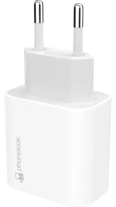 Adaptateur secteur USB-C 20W - Prise de charge Fast Charge - PhoneLook - Blanc