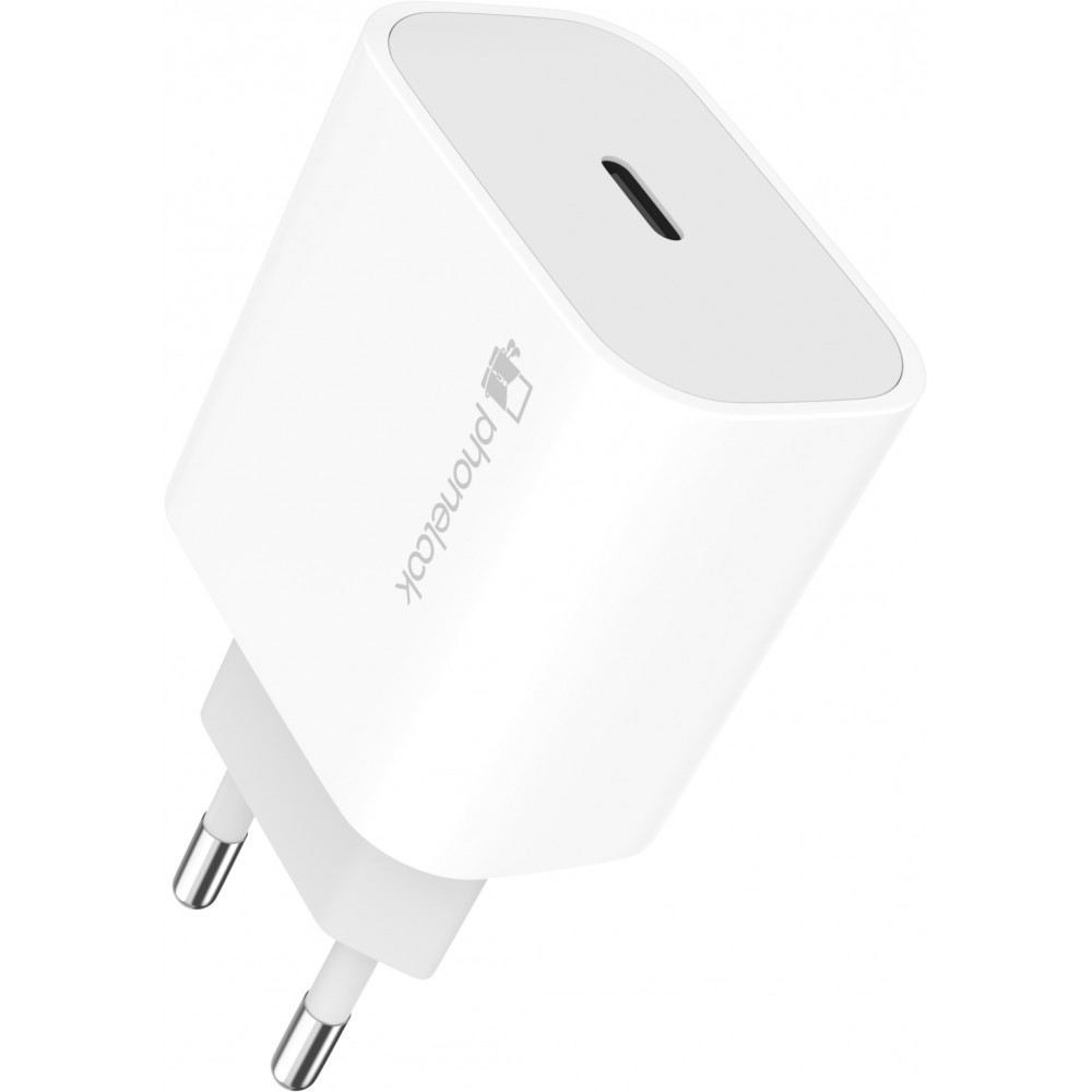 Adaptateur secteur USB-C 30W - Chargeur prise de charge Fast Charge - PhoneLook - Blanc