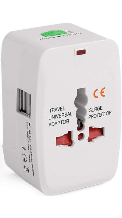 Adaptateur universel de voyage 110-250V multiprise monde entier EU - AU - USA - UK + USB 3.0