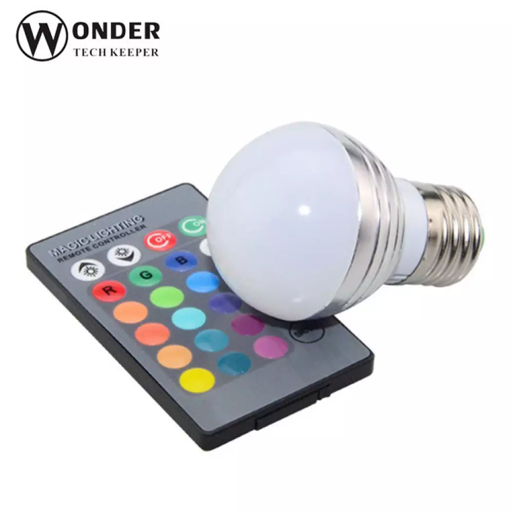 Ampoule de couleur LED E27 - 16 couleurs différentes, télécommande sans fil incluse