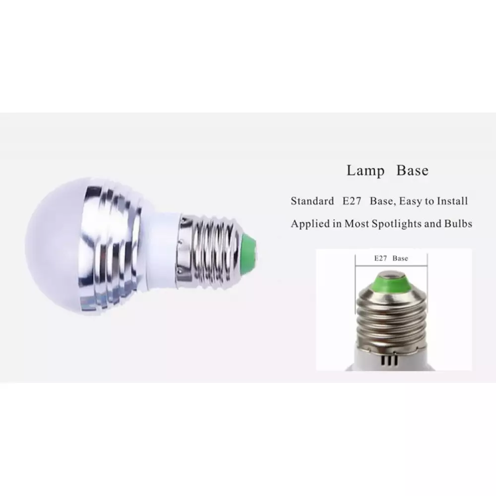 Ampoule de couleur LED E27 - 16 couleurs différentes, télécommande sans fil incluse
