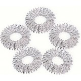 Anneaux sensoriels anti-stress pour massage des doigts (10 pièces, pour les 2 mains) - Argent