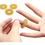 Anneaux sensoriels anti-stress pour massage des doigts (10 pièces, pour les 2 mains) - Argent