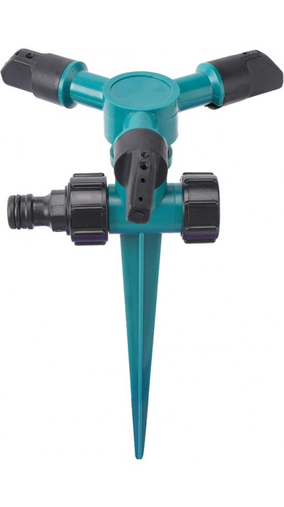 Distributeur d'eau rotatif à trois bras avec raccord de tuyau universel