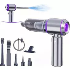 Aspirateur portable / compresseur à air 4 en 1 haute puissance 20000PA mini sans fil rechargeable pour voiture / maison / bureau