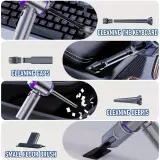 Aspirateur portable / compresseur à air 4 en 1 haute puissance 20000PA mini sans fil rechargeable pour voiture / maison / bureau