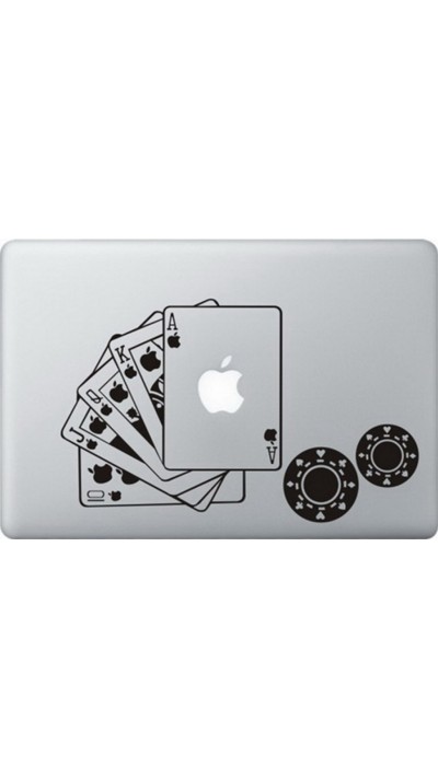 Autocollant MacBook - Poker Cards