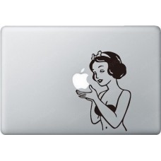 MacBook Aufkleber - Snow White in Bikini black & white