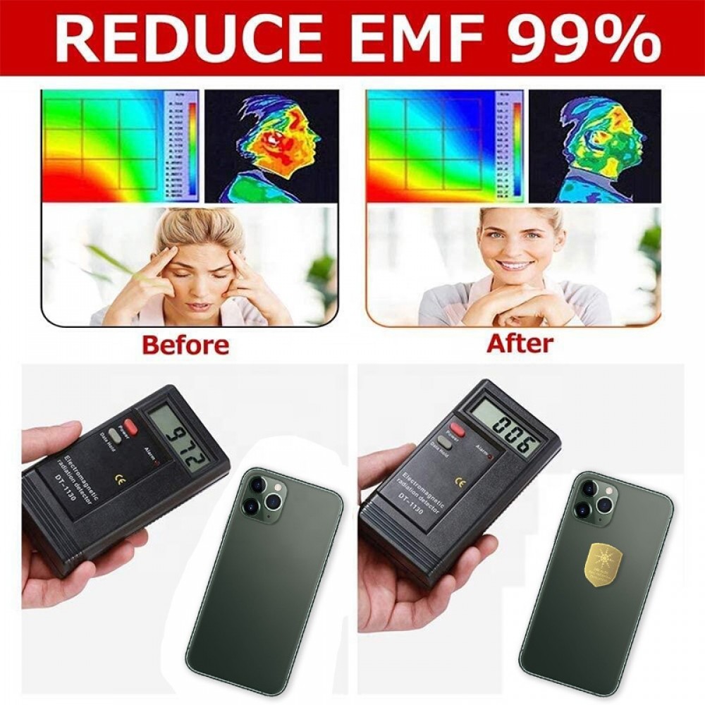Aufkleber CAMAZ Anti-Strahlen EMF Elektromagnetische Strahlung Blocker Sticker - Gold