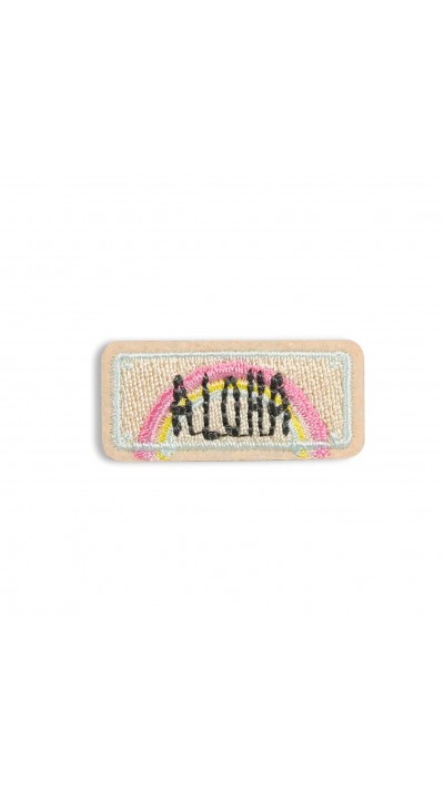 Sticker Aufkleber für Handy/Tablet/Computer 3D gestickt - Aloha Plate
