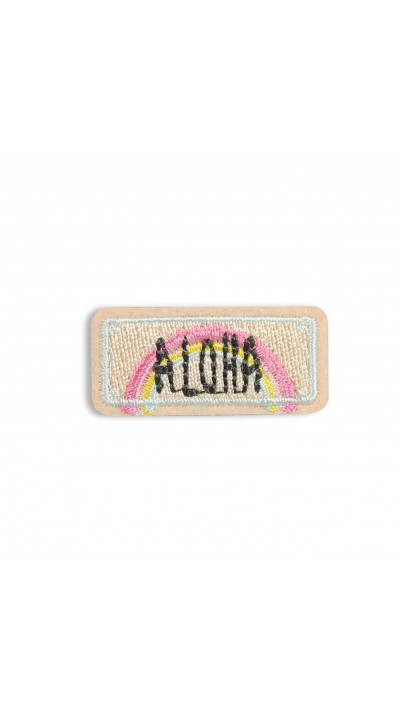 Autocollant sticker pour téléphone/tablette/ordinateur brodé en 3D - Aloha Plate