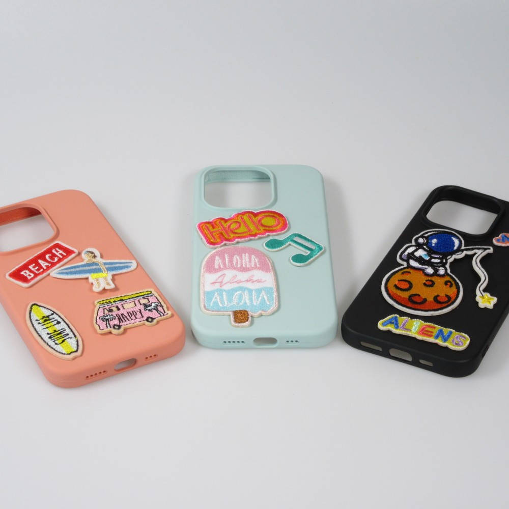 Autocollant sticker pour téléphone/tablette/ordinateur brodé en 3D - Astronaut Hot Dog