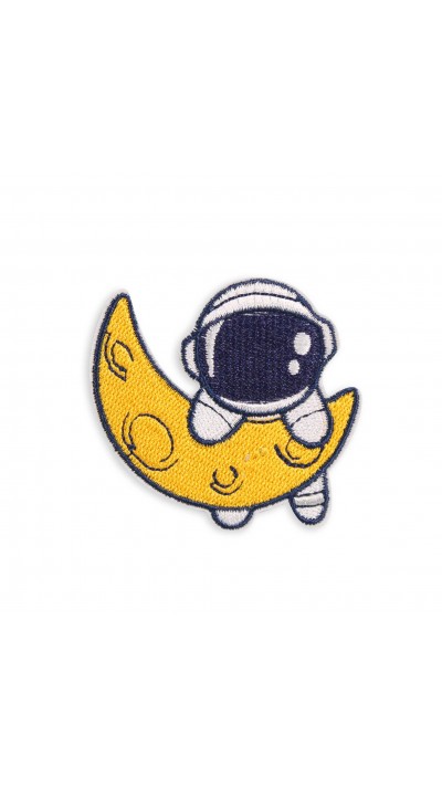 Autocollant sticker pour téléphone/tablette/ordinateur brodé en 3D - Astronaut halfmoon